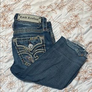 Rock Revival Women's Dark Blue Capri